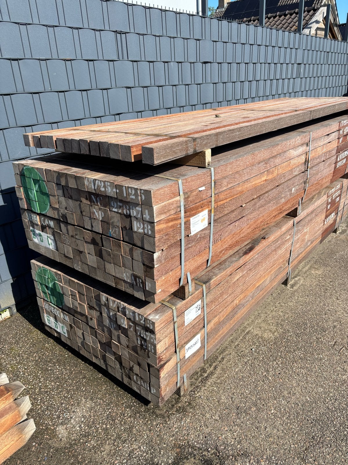 Azobe palen 60/60 - Zeer mooie partij, scherpe prijs!, Tuin en Terras, Palen, Balken en Planken, Gebruikt, Palen, Ophalen of Verzenden