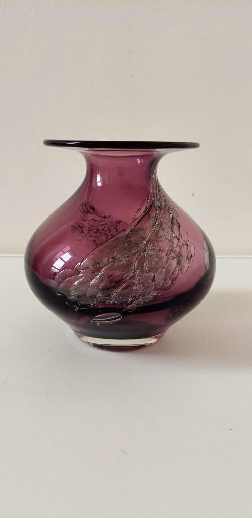 Vintage Schott Zwiesel glazen vaas Florida Heinrich, Overige materialen, Eu, Eu, Rond