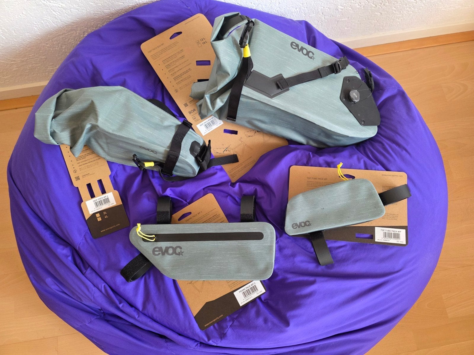 Verhuur 4-delige bikepacking tassenset Evoc, Ophalen of Verzenden, Nieuw, Evoc