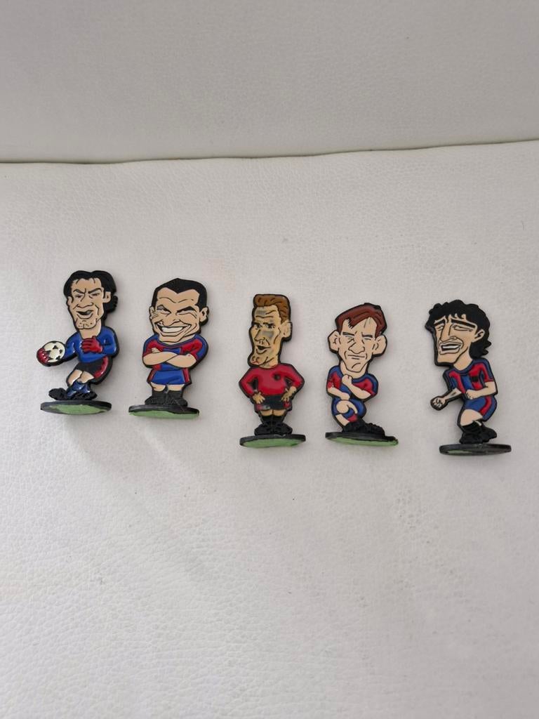 Vintage FC Barcelona Voetballer Beeldjes - Set van 5  98/99, Ophalen of Verzenden, Gebruikt, Buitenlandse clubs, Shirt