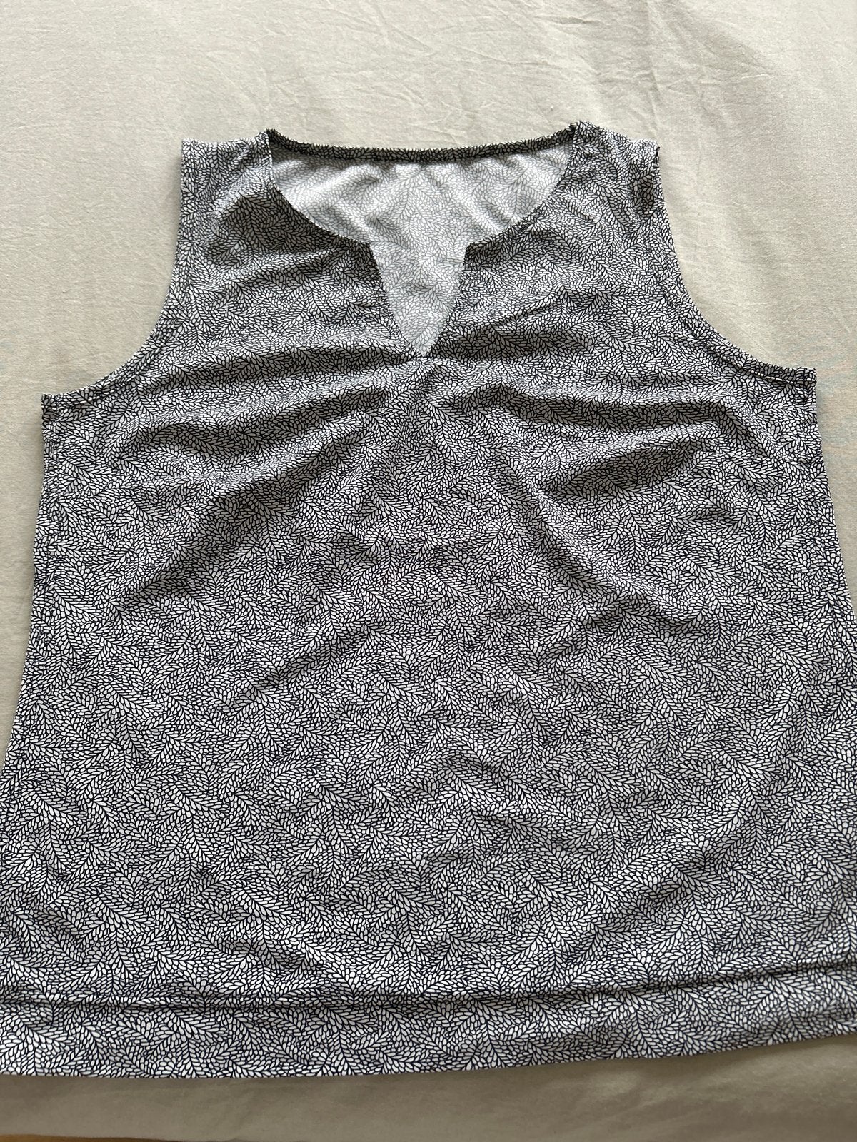 Studio anneloes maat Lzwart wit mouwloze top met bladprint, Maat 38/40 (M), Zwart, Ophalen of Verzenden, Zo goed als nieuw