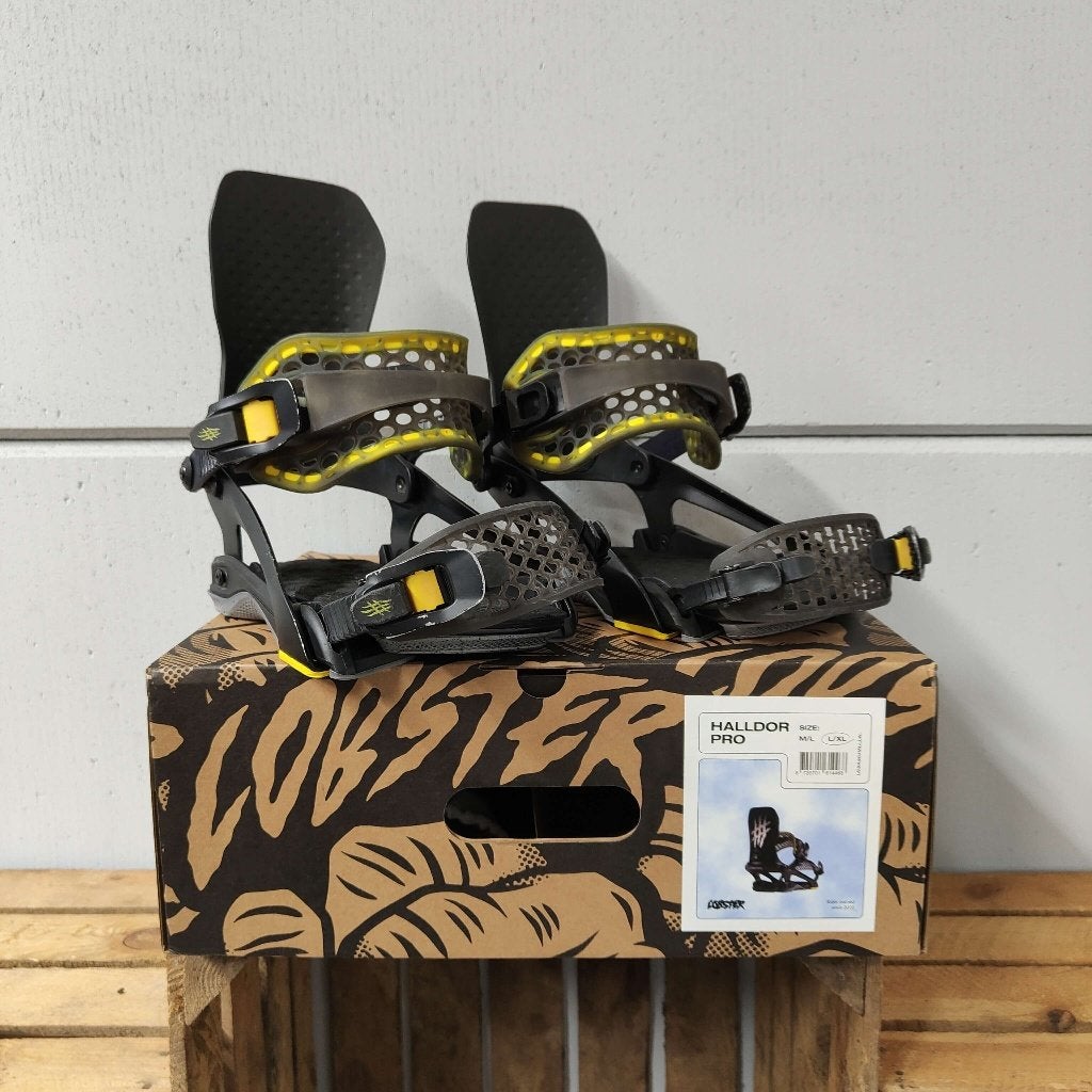 Lobster Halldor pro snowboard binding maat L, Sport en Fitness, Ophalen of Verzenden, Gebruikt, Bindingen