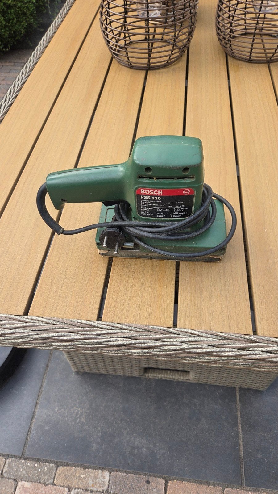 Bosch PSS 230 vlakschuurmachine - Werkt prima!, Ophalen of Verzenden