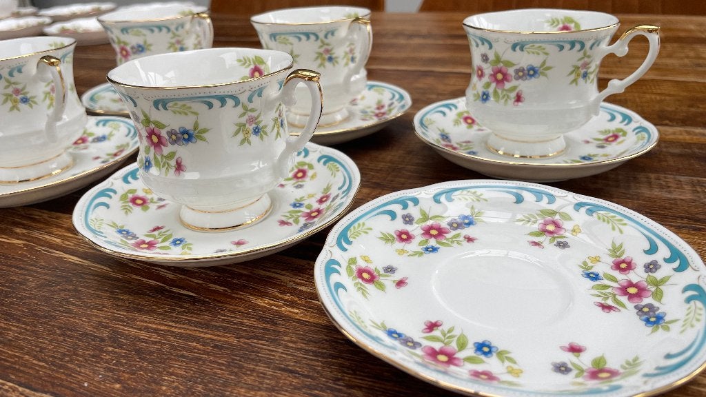 6 Thee Kop en Schotels Royal Ascot Fine Bone China, Ophalen