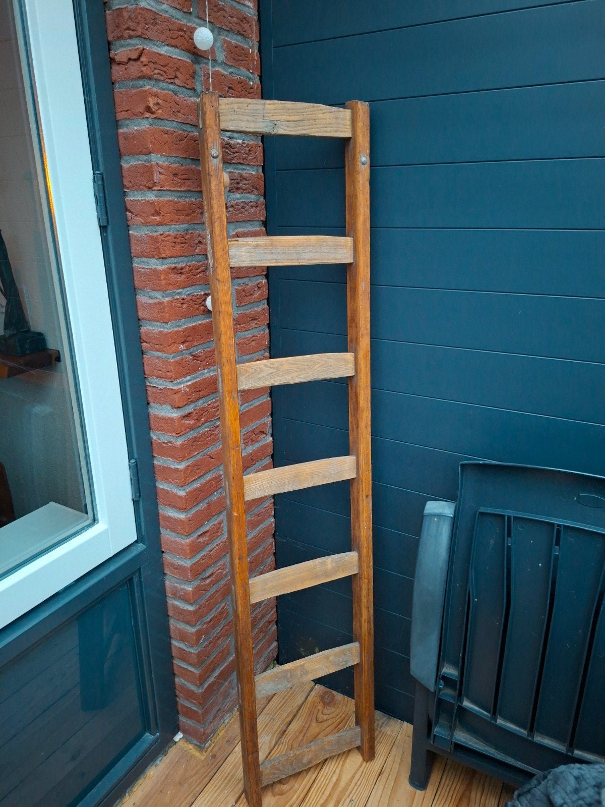 Houten decoratie ladder, Ophalen, Gebruikt