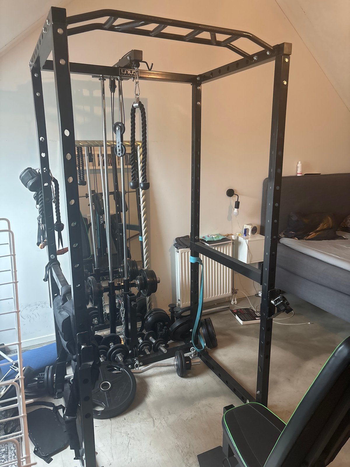 Powerrack met Monkey Bar, Latpulley en Jammerarms ATX, Ophalen, Gebruikt, Krachtstation, Armen