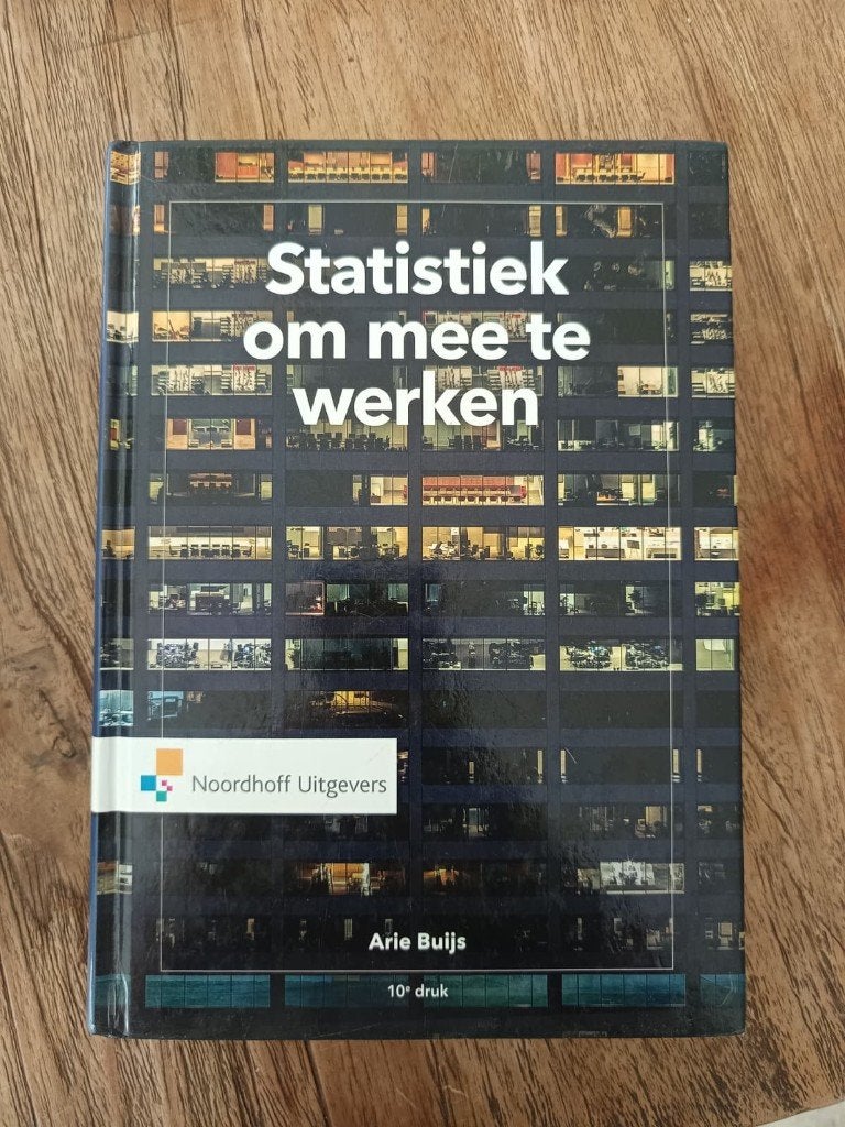 Statistiek om mee te werken: theorie- en opgavenboek, Boeken, Gelezen, Arie Buijs, Beta, HBO