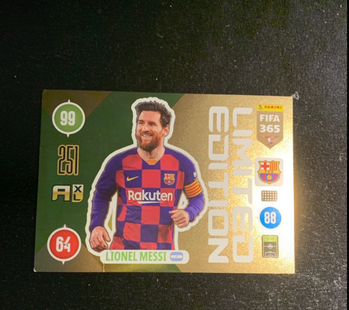 Lionel messi Limited edition XXL panini kaart Barcelona, Ophalen of Verzenden, Zo goed als nieuw, Buitenlandse clubs, Poster, Plaatje of Sticker