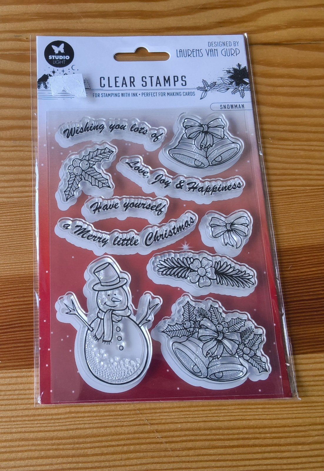 Studio Light Clear Stamps Snowman Kerst Stempels Nieuw, Hobby en Vrije tijd, Stempelen, Ophalen of Verzenden