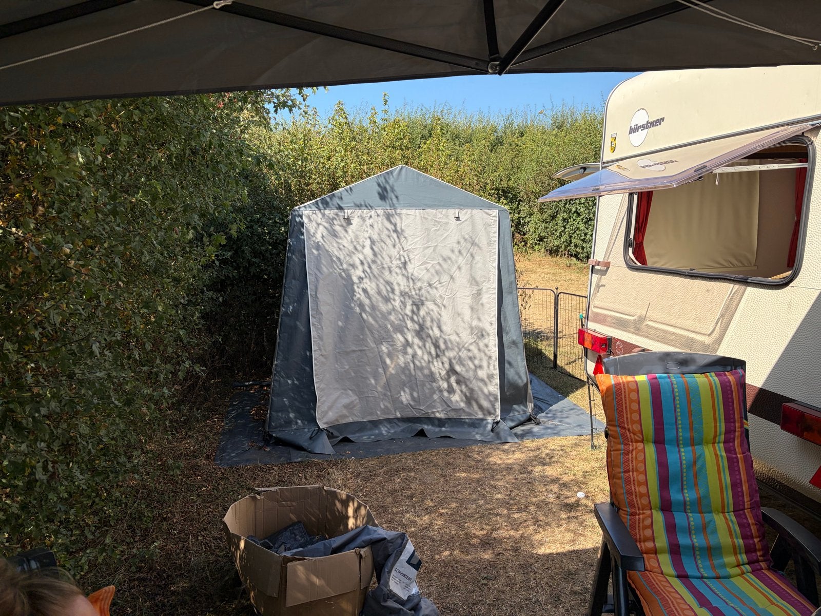 Handige Schuurtent voor op de Camping, Caravans en Kamperen, Ophalen of Verzenden, Gebruikt