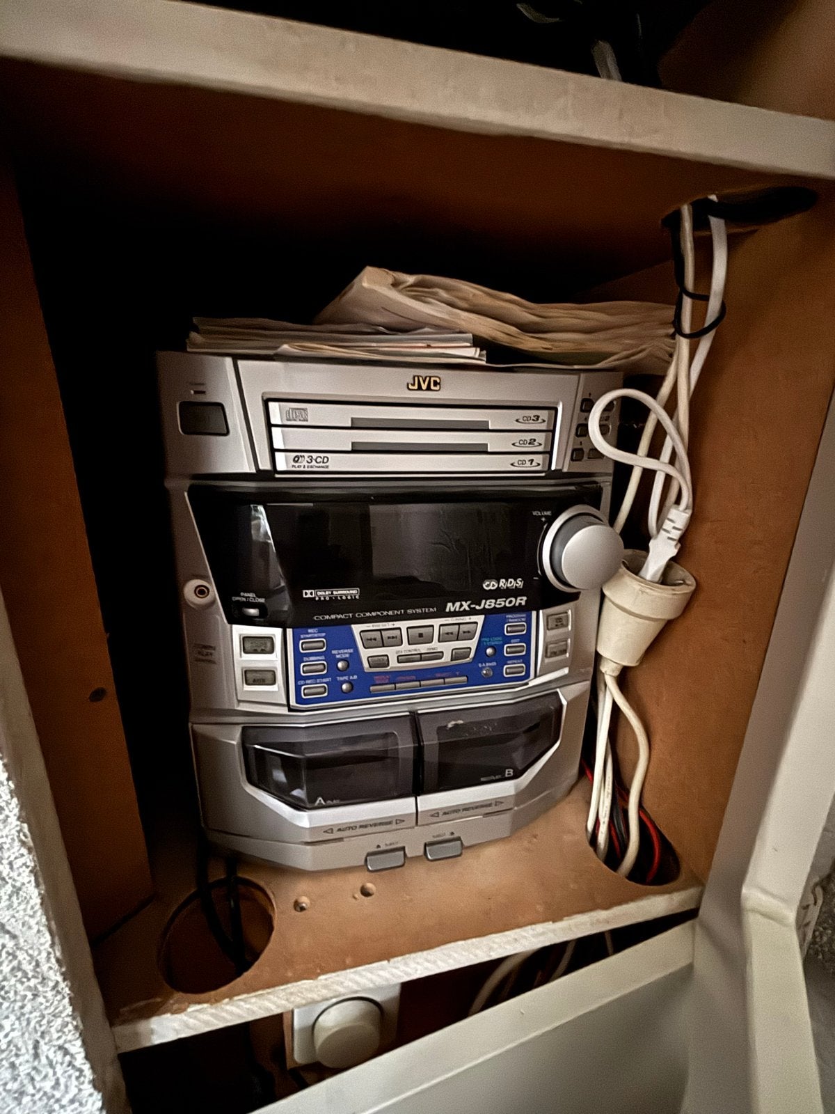 JVC MX-J850R Stereo Set met CD-speler, Cassettedeck en Speak, Gebruikt, Cassettedeck, JVC, Losse componenten