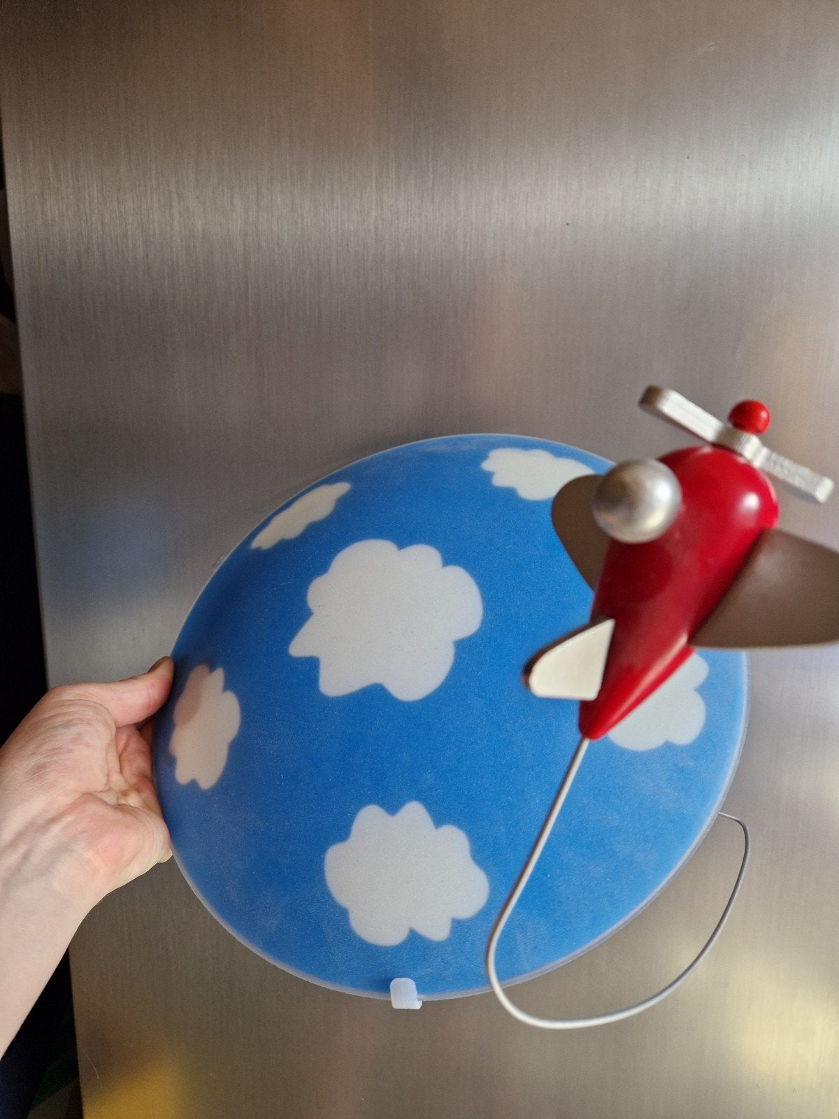 Leuke kinderlamp met vliegtuig en wolken Philips, Overige stijlen, Gebruikt, Philips, E14 (klein)