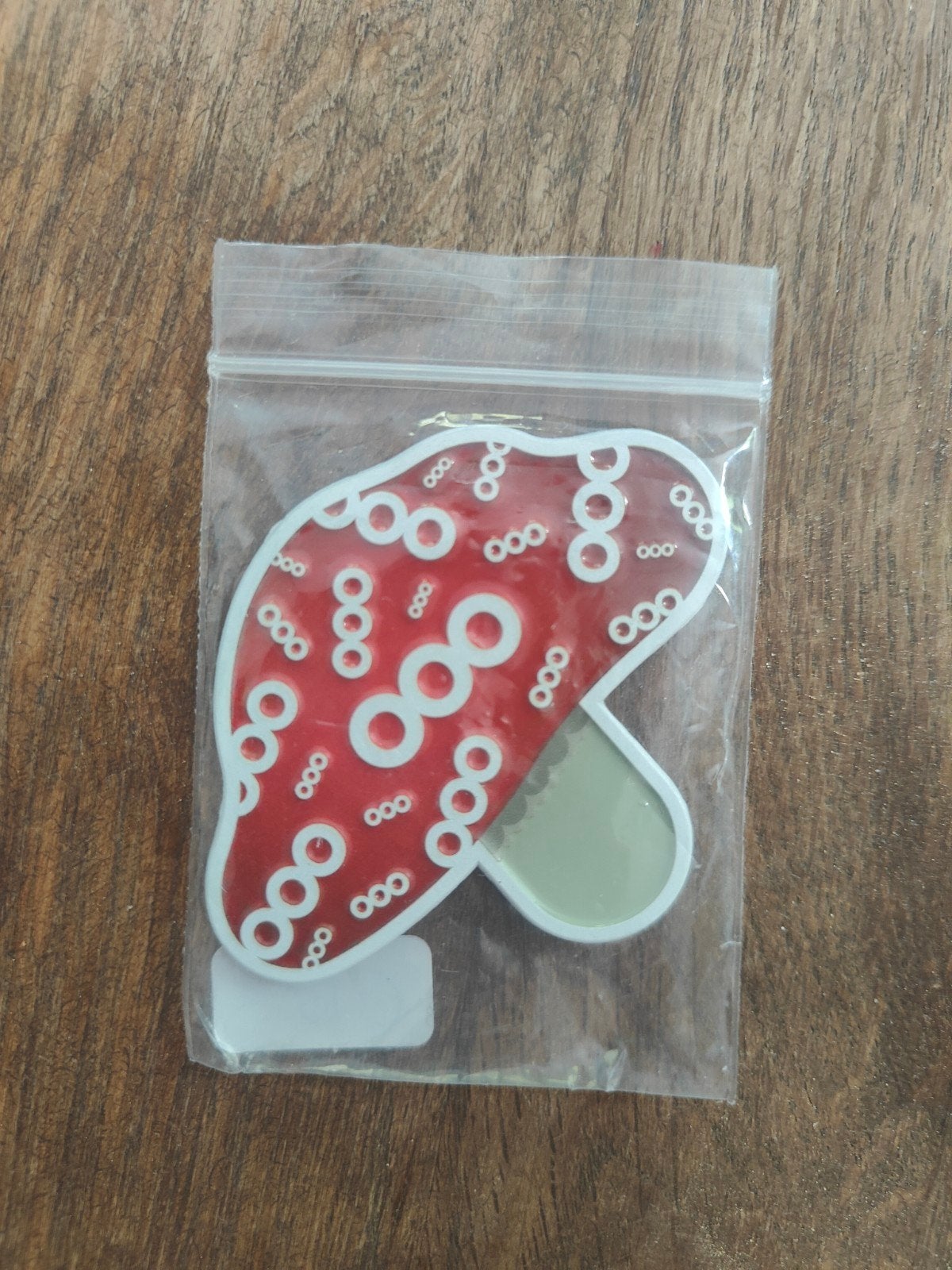 Efteling paddenstoel magneet/fanmade pin, Ophalen of Verzenden, Zo goed als nieuw, Button of Speldje