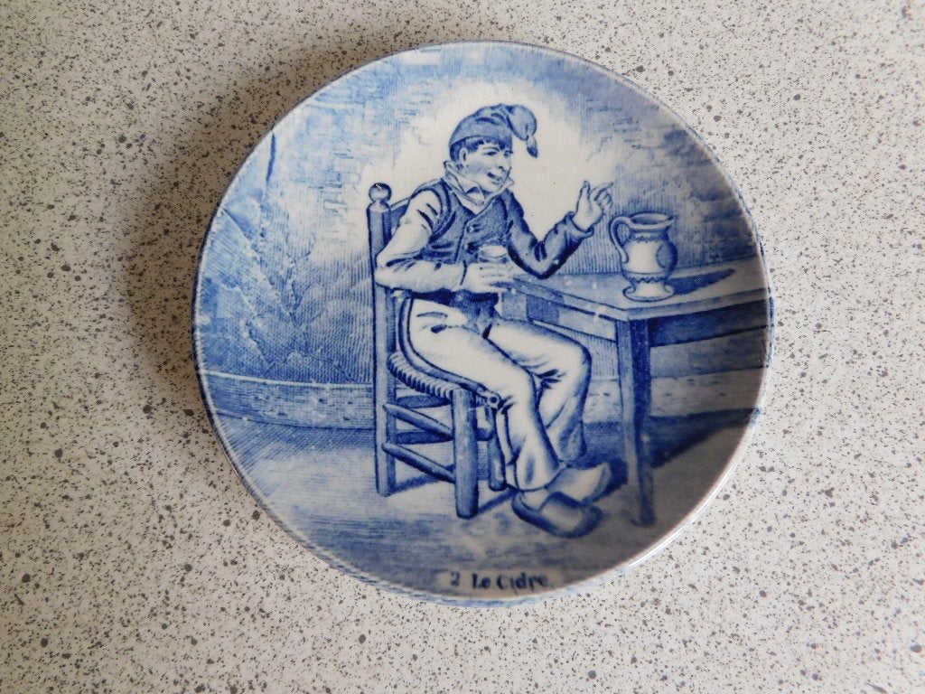 Bord 11 cm. Blauw Le Cidre Boch Delft, Antiek en Kunst, Ophalen of Verzenden