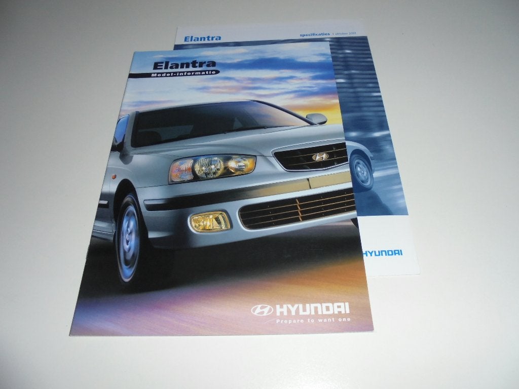 brochure Hyundai Elantra  2001, Ophalen of Verzenden, Nieuw, Overige merken
