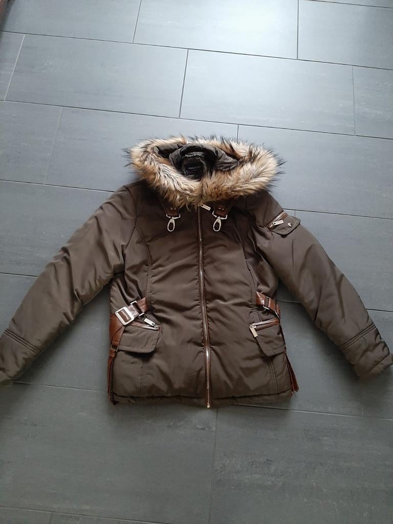 Winterjas, Kleding | Dames, Jassen | Winter, Bruin, Maat 42/44 (L), Ophalen of Verzenden, Zo goed als nieuw
