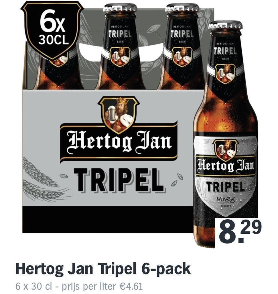 Hertog Jan Tripel 12 X 6 flesjes, Verzamelen, Biermerken, Ophalen of Verzenden, Nieuw, Flesje(s), Hertog Jan