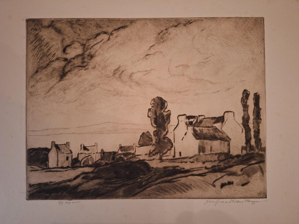 Ets van J.M. Graad van Roggen, oplage 16 stuks, Antiek en Kunst, Kunst | Etsen en Gravures, Origineel, Ets, Ophalen of Verzenden