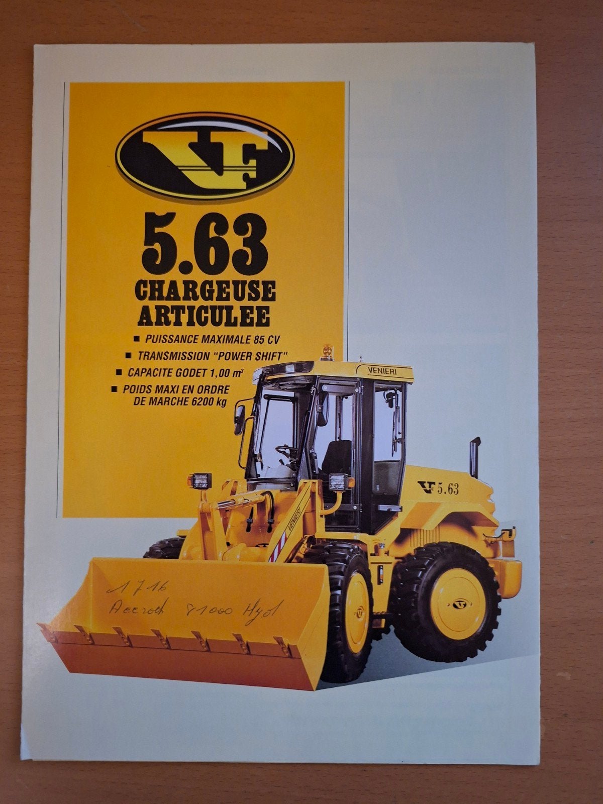 Folder VF Venier shovel 5.63, Ophalen of Verzenden, Gelezen, Tractor en Landbouw