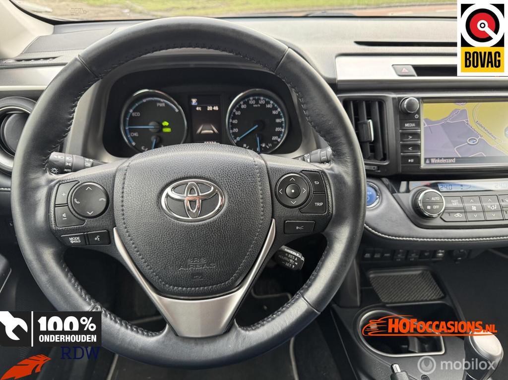 Toyota RAV4 2.5 Hybrid Dynamic NAVI / CAMERA / dealer onderh, Stof, Gebruikt, Zwart, Met garantie (alle)