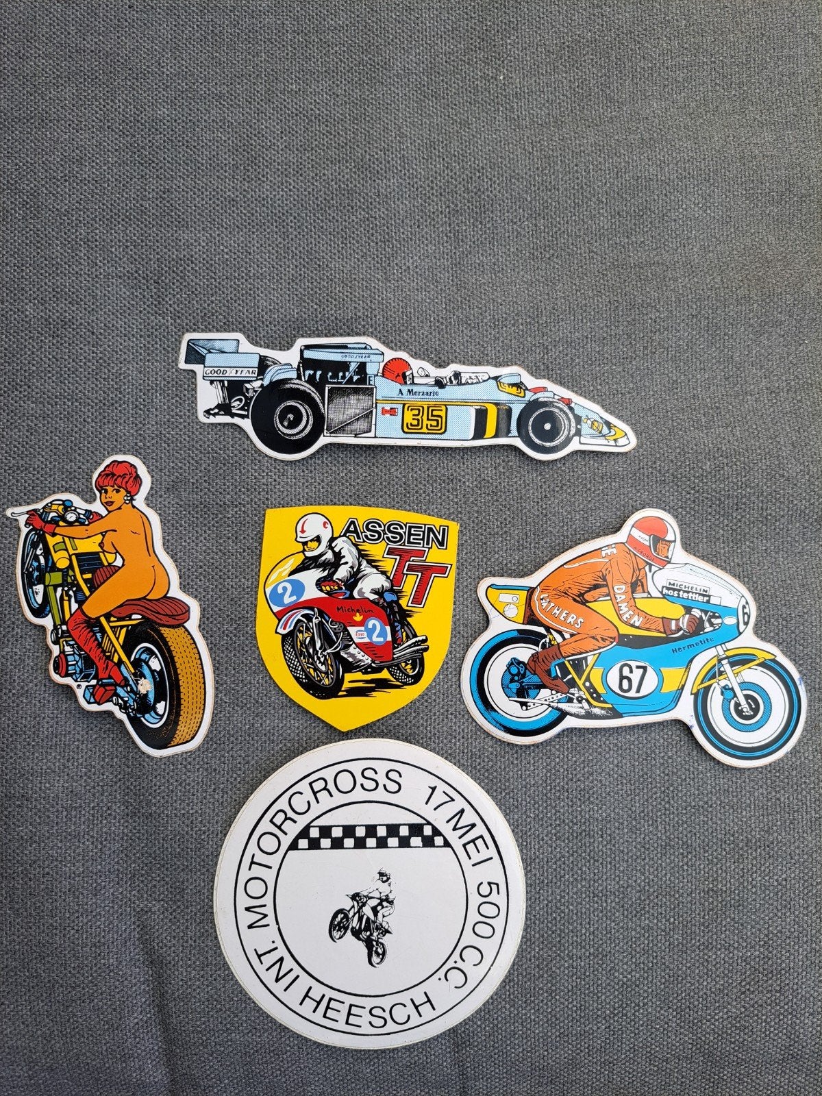 vintage stickers motor cross, Verzamelen, Ophalen of Verzenden, Zo goed als nieuw