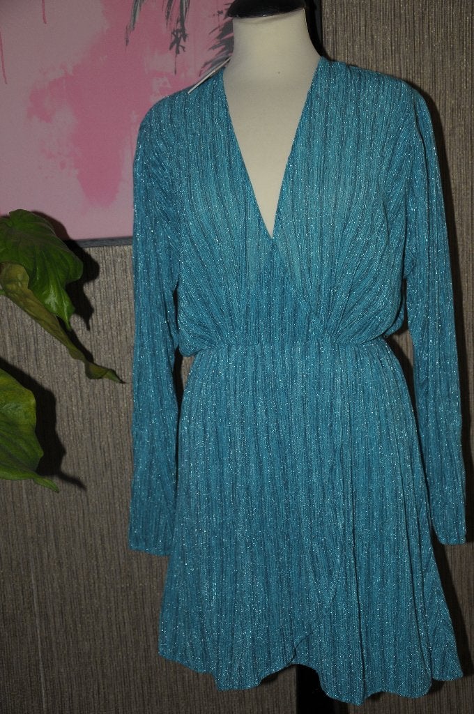 NIEUW!! Prachtig blauw jurkje van Alix the Label, maat M!!, Maat 38/40 (M), Alix the label, Blauw, Nieuw
