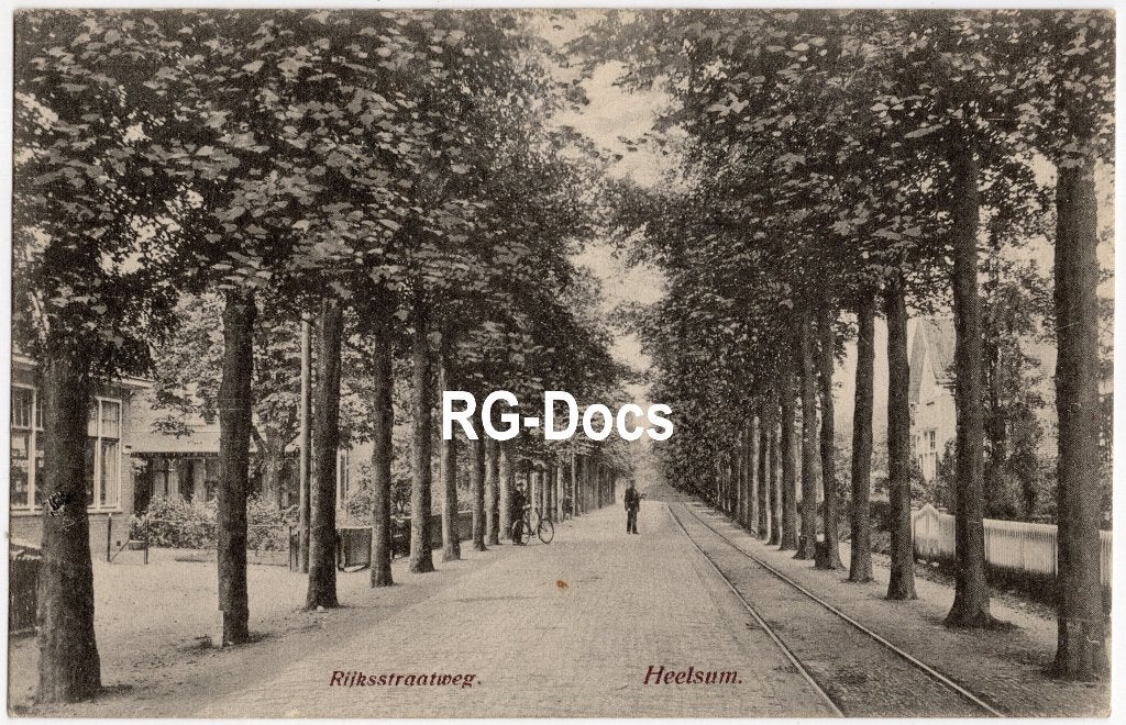 Ansichtkaart Briefkaart Rijksstraatweg Heelsum Trambaan 1924, Ophalen of Verzenden, 1920 tot 1940, Gelopen, Gelderland