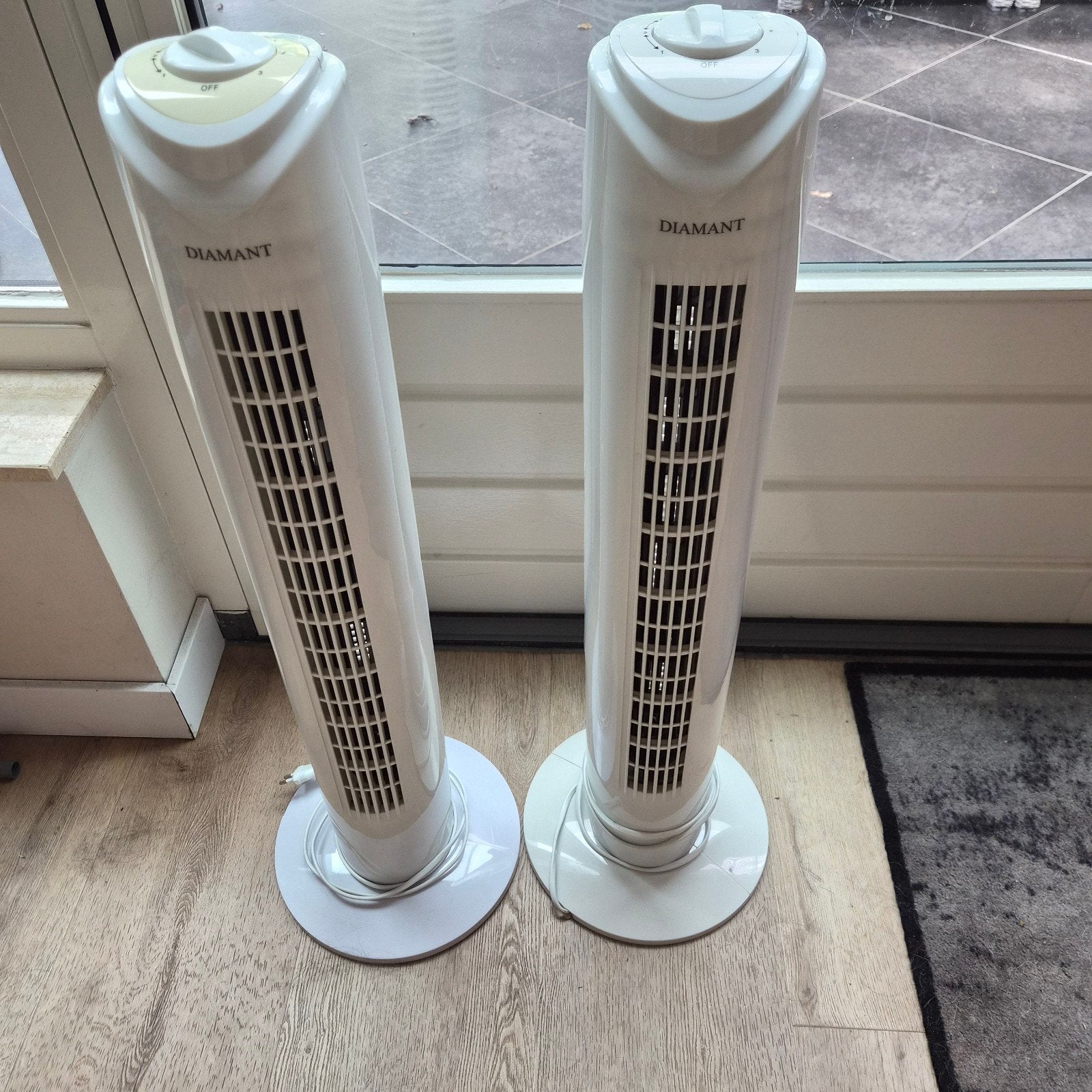2x Diamant Torenventilator - Wit, Ophalen, Gebruikt, Torenventilator