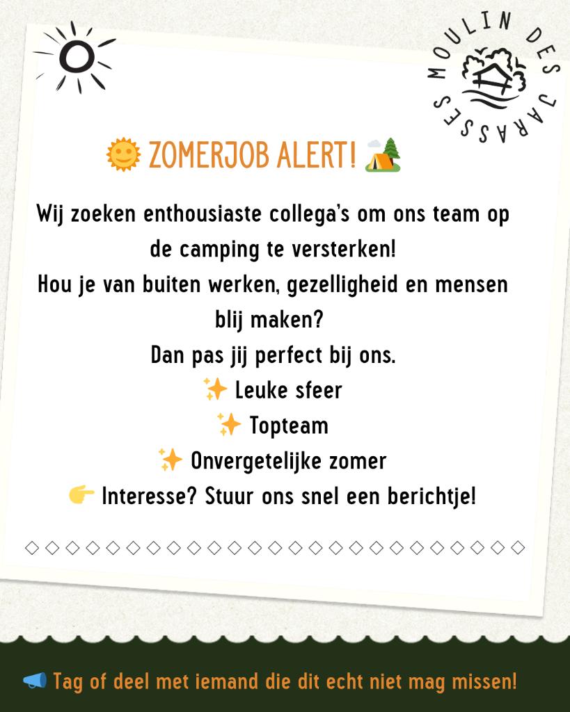 Zomer Job (studenten) Alert, Vacatures, Starter, Overige vormen, Overige niveaus, 33 - 40 uur
