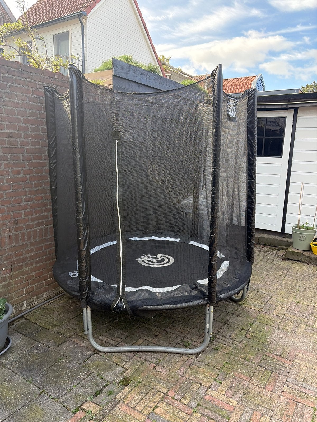 Game on Trampoline met nieuw afdekzeil, Ophalen of Verzenden, Zo goed als nieuw