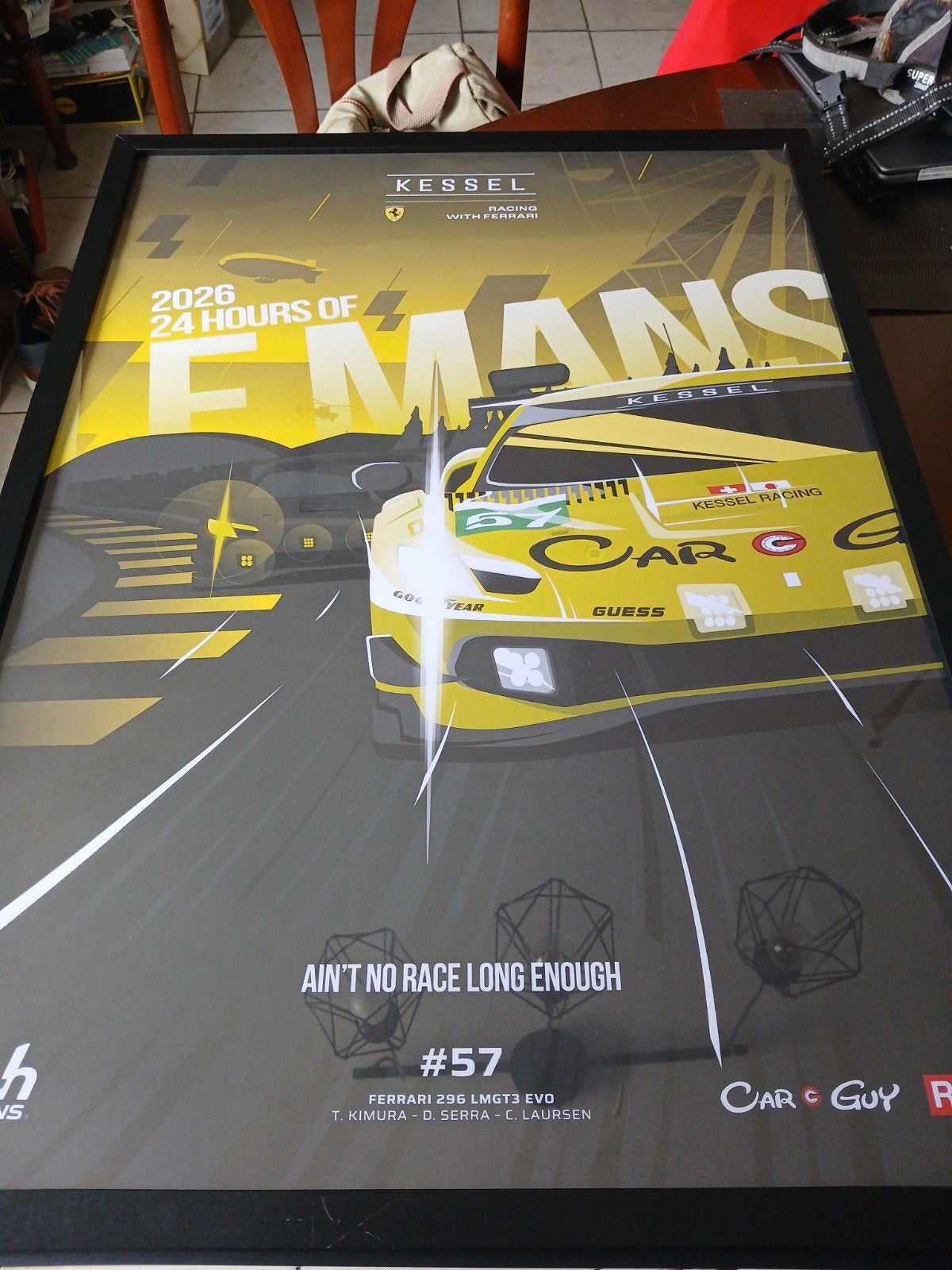 Ferrarie Kessel  poster 24h le mans 2026, Verzamelen, Posters, Ophalen of Verzenden, A1 t/m A3