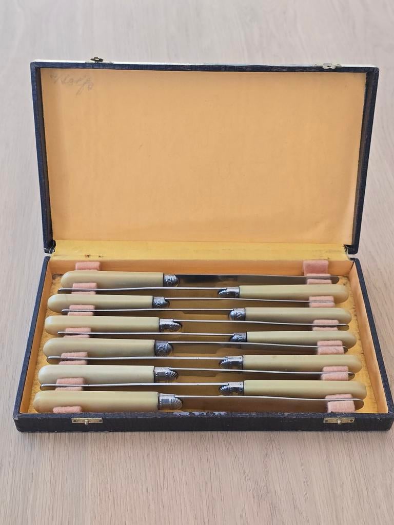Vintage met 11 Art Deco Messen Sakin, Frankrijk Jaren '50, Ophalen of Verzenden