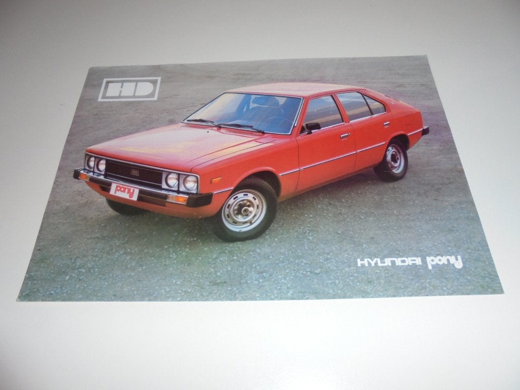 leaflet Hyundai Pony, Ophalen of Verzenden, Gelezen, Overige merken