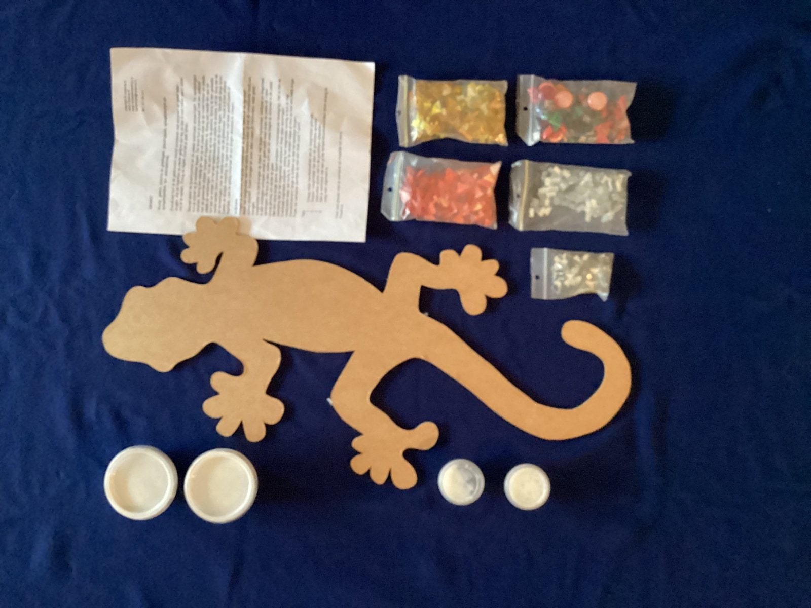 Pakket Gekko om te knutselen. Compleet pakket., Ophalen of Verzenden, Zo goed als nieuw, Knutselwerk