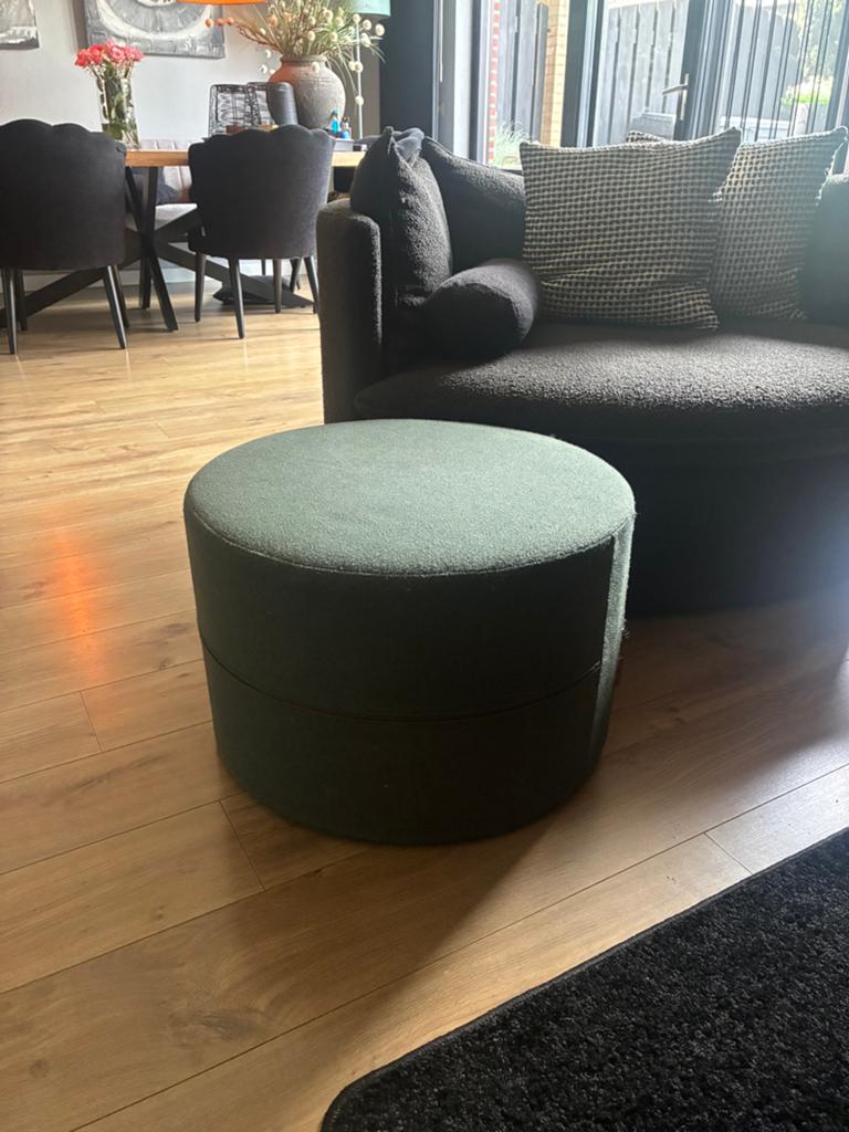 Groene poef van Innovation Living, Ophalen of Verzenden, Zo goed als nieuw, Rond, Minder dan 50 cm