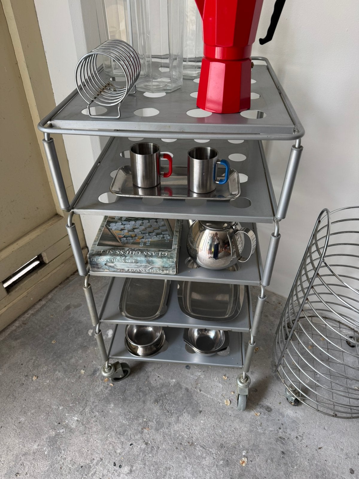 Vintage ikea trolley koffiekar drankkar, Ophalen, Zo goed als nieuw, Hout