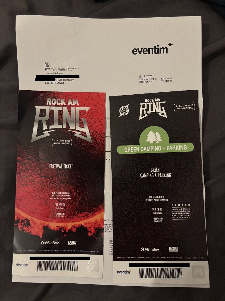 Rock Am Ring 2026 Weekendticket+General Camping and Parking, Tickets en Kaartjes, Evenementen en Festivals, Eén persoon, Meerdaags