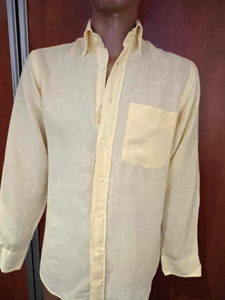 BURBERRY overhemd linnen maat m origineel zgan, Kleding | Heren, F, Geel, Zo goed als nieuw, C
