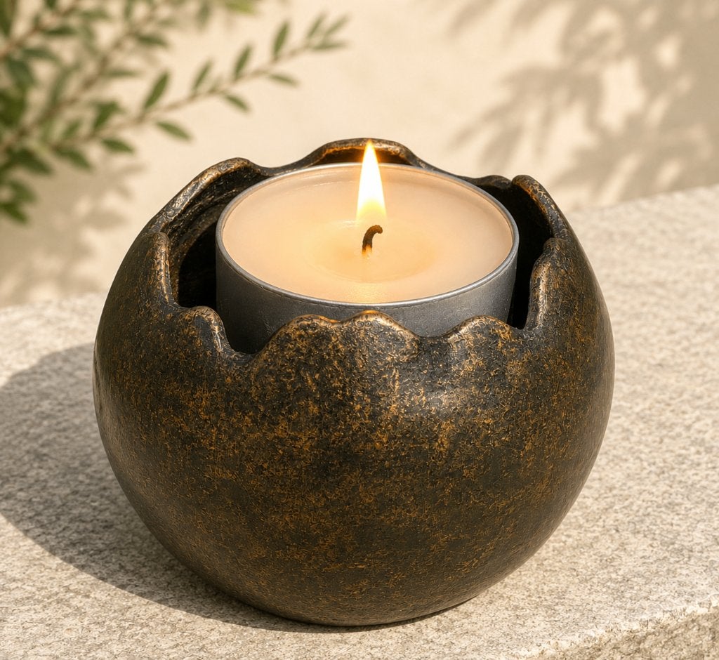 URN MET WAXINEHOUDER / mini urn / asurn, Nieuw, Info@huisentuindecoratiemarie.nl, Huis en tuin decoratie marie, Peize