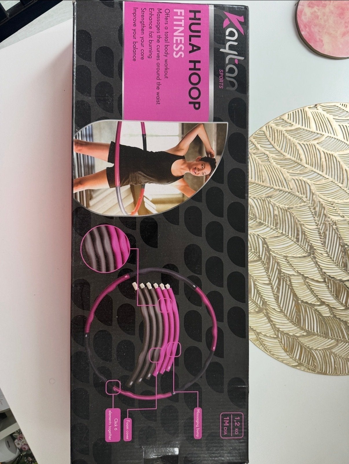 Kaytan Sports Hula Hoop Fitness - 1,2 kg, 1 meter diameter, Ophalen, Nieuw, Buik, Overige typen