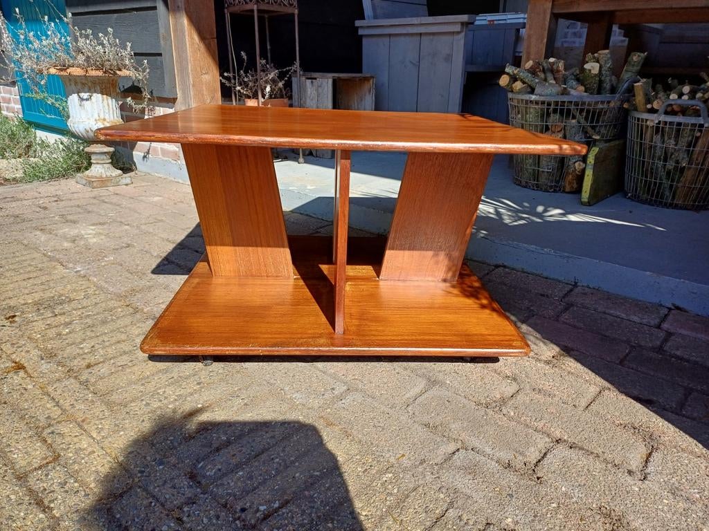 Aparte vintage jaren '60 salontafel, Huis en Inrichting, Tafels | Salontafels, Ophalen, Gebruikt, 50 tot 100 cm, 50 tot 100 cm