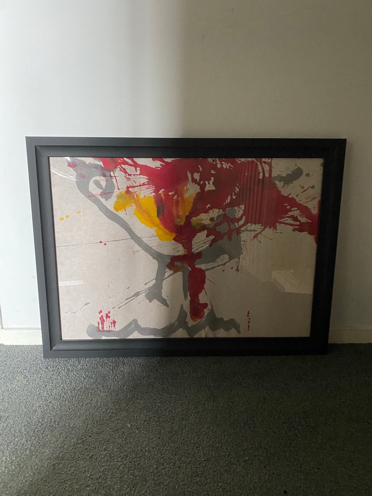 Anton Heijboer - KIP - Groot werk in matzwarte lijst, Papier/karton, Ophalen of Verzenden, Gemengde techniek, Dieren