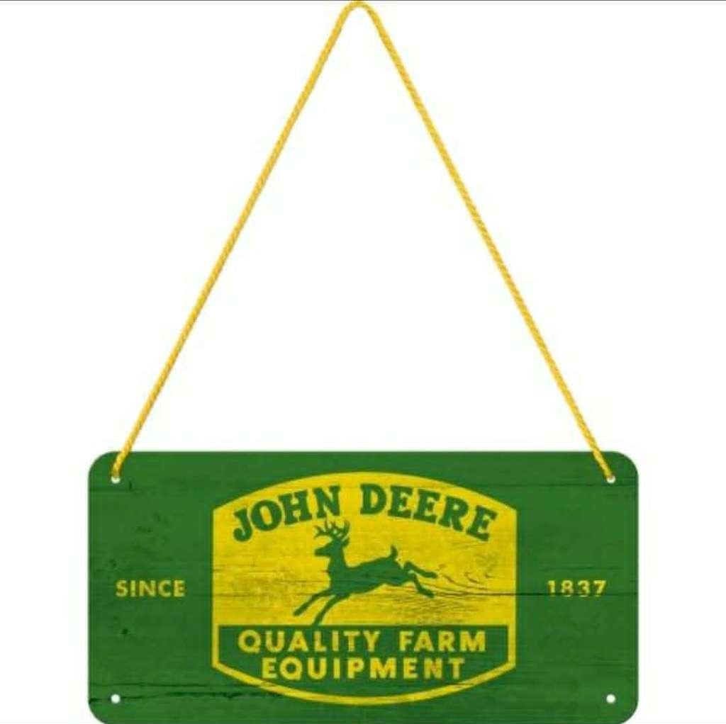 John Deere tractor wand bordje klok beker vlag lamp, Eu, Nieuw, Ophalen of Verzenden, Ee