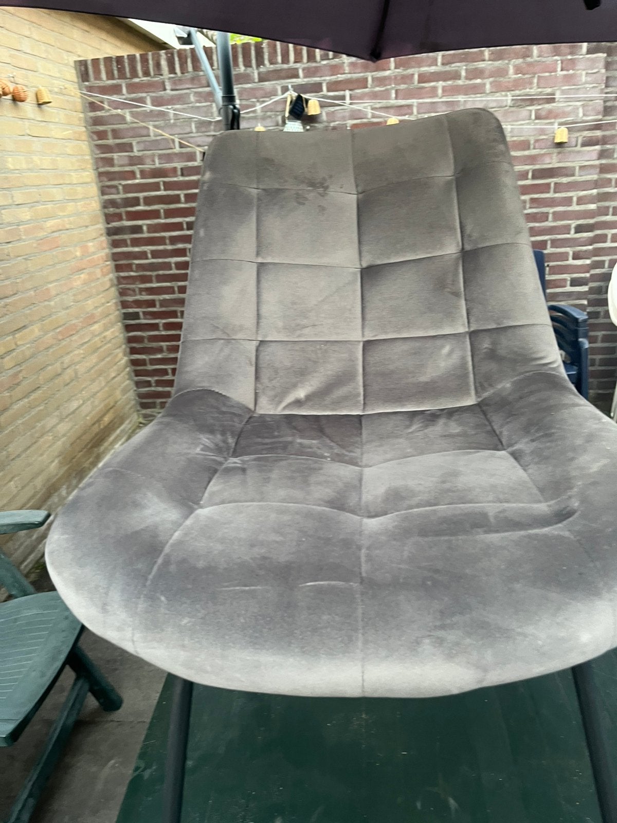5 eetkamerstoelen grijs, Ophalen, Zo goed als nieuw, Grijs, Vijf, Zes of meer stoelen