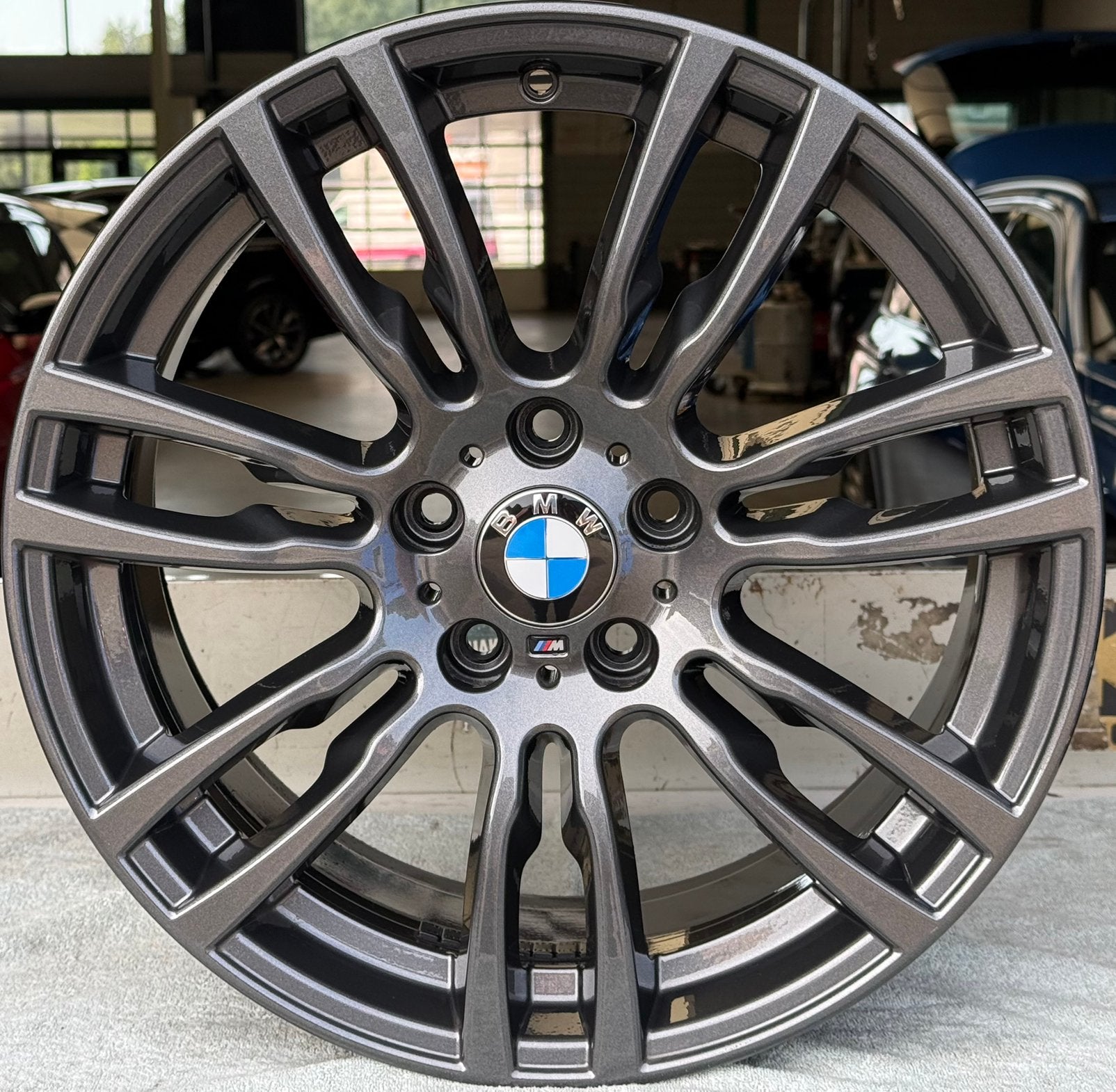 BMW 403M 3-serie en 4-serie nieuwe poedercoat Gunmetal Grey, Auto-onderdelen, 255 mm, Velg(en), Nieuw, Personenwagen