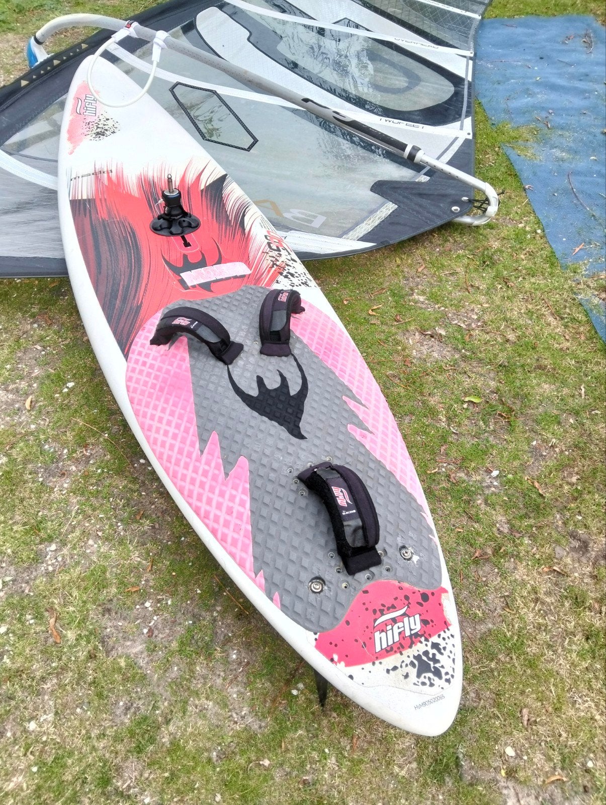 Hifly madd 90 ltr. met Challenger Bash 4,7 m2 kompleet., Gebruikt, 3.5 tot 5 m², Minder dan 250 cm, Met mast