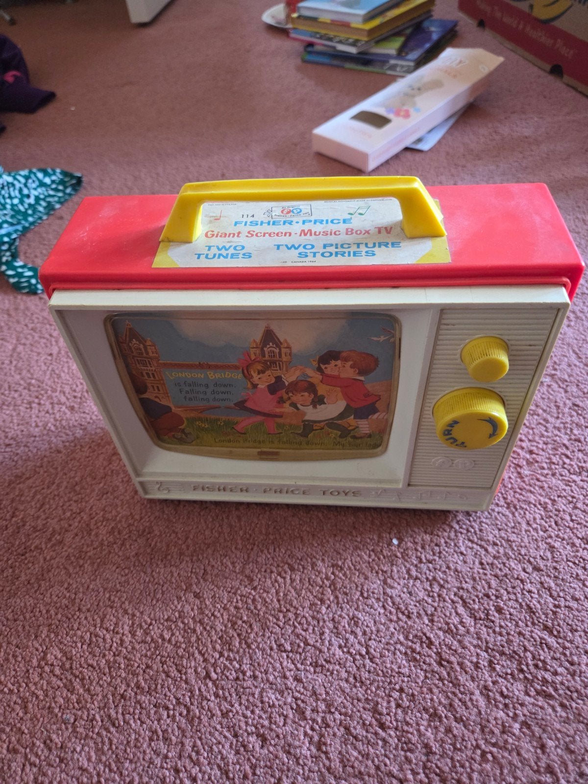 Fisher-Price Nostalgie Muziekdoos TV - Vintage Speelgoed, Ophalen of Verzenden, Gebruikt, Overige typen, Met geluid