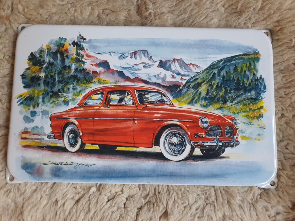 Volvo Amazon Emaille Reclamebord, Ophalen of Verzenden