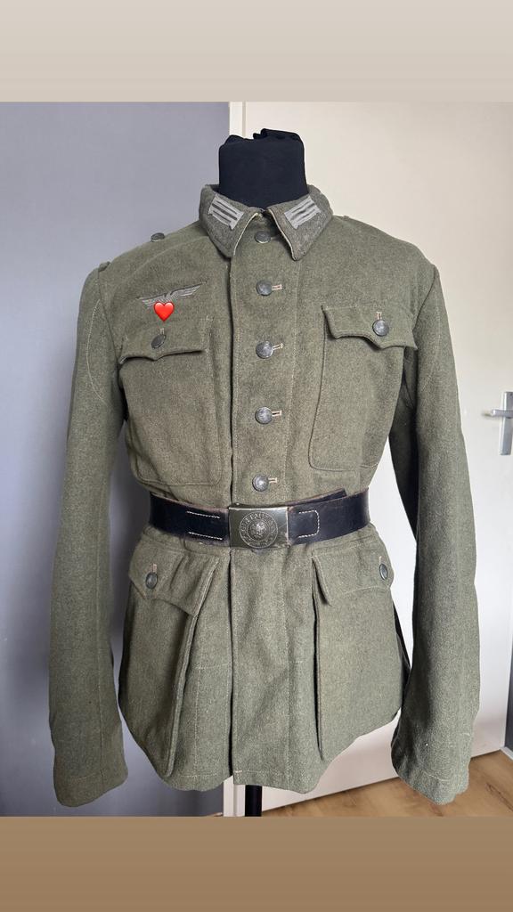 Schusters M42 feldbluse, Verzamelen, Militaria | Tweede Wereldoorlog, Landmacht, Kleding of Schoenen, Duitsland, Ophalen of Verzenden