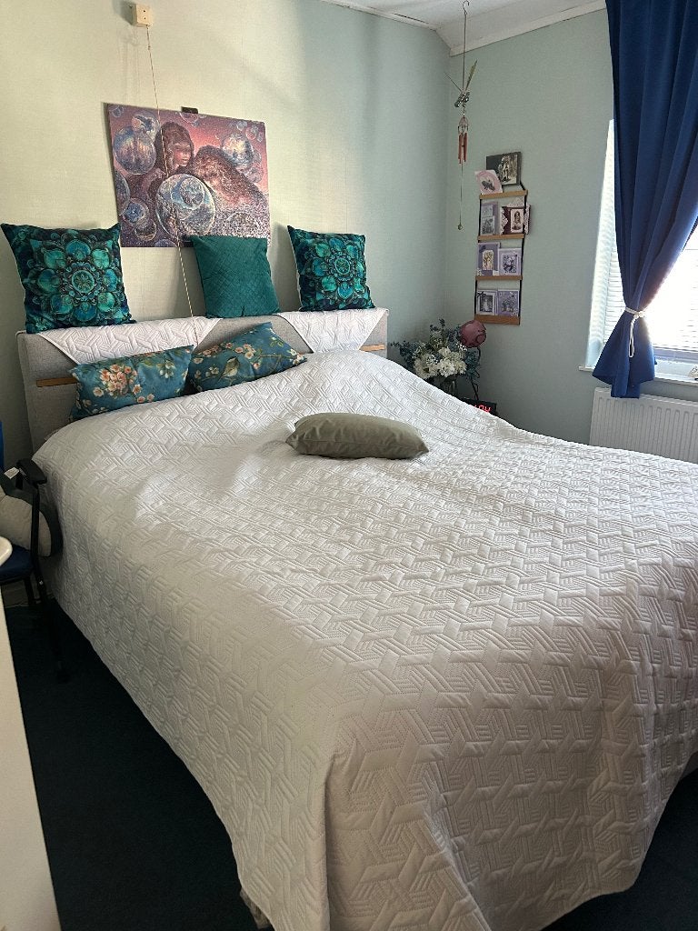 Elektrisch bed, Ophalen, Gebruikt, Tweepersoons, 200 cm